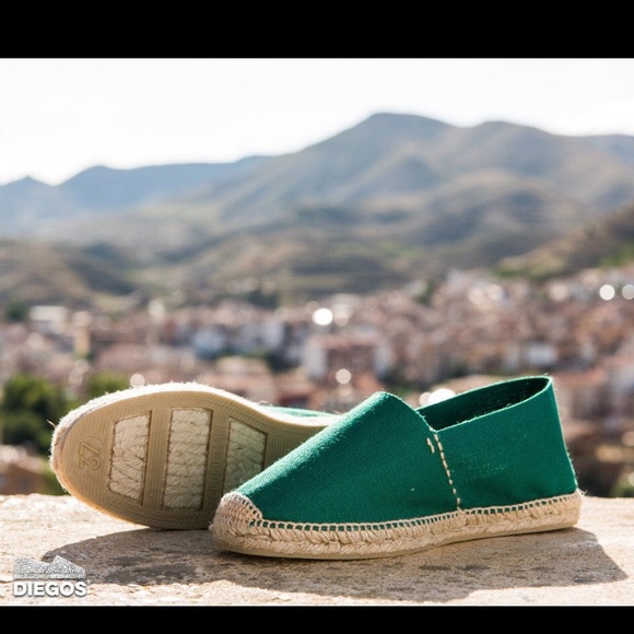 Cousu Main Classic flat Green espadrilles New - Picture 4 of 5